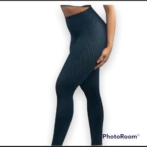 BuffBunny Allure Laser Cut High Rise  Leggings Black Small